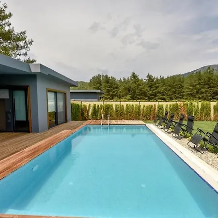Oludeniz'de Kiralik 8 Kisilik 3 Odali, 3 Banyolu Muhafazakar Villa Fethiye
